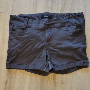 Torrid Grey cotton shorts, semi-structured